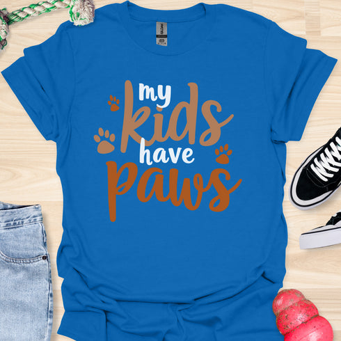 My kids have paws - V1 - Bold and Cool T-Shirt